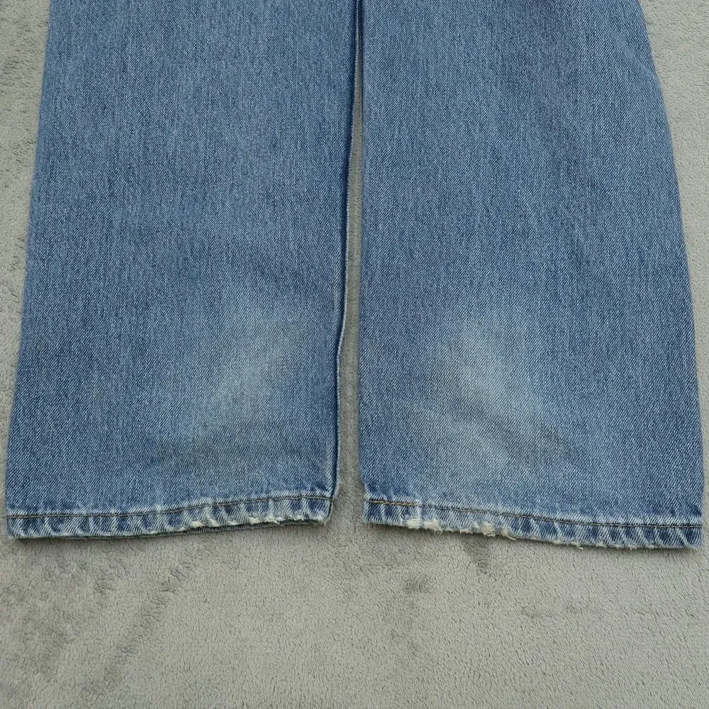Levi's 505 Jeans Mens Size 36x32 Blue Regular Straight 100% Cotton Denim